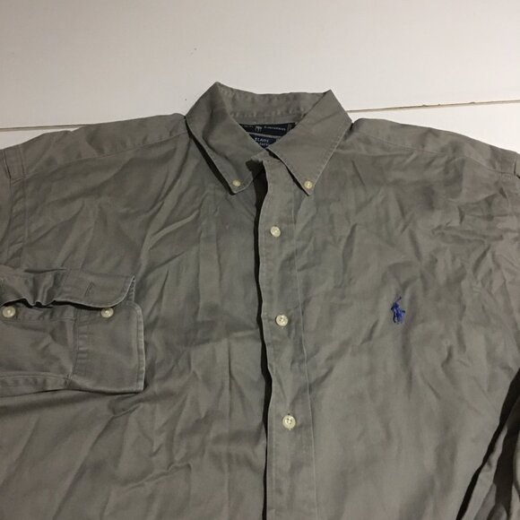 Ralph Lauren Blaire Mens Large Gray Long Sleeve Button Down Shirt - Picture 2 of 6